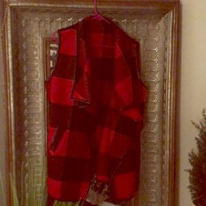 Red plaid vest never worn